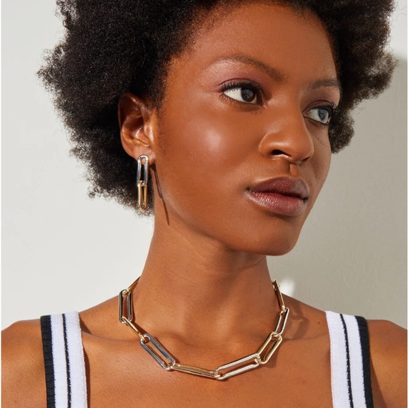 Ming Wang Jewelry - *NWT MING WANG Two Tone Short Link Collar Toggle Closure Necklace